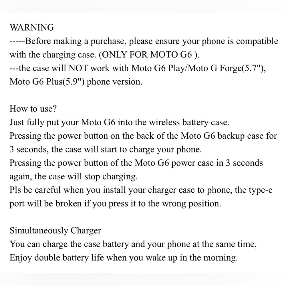 NEWDERY Slim Power Case for MOTO G6 Power Bank Hard to Find - Picture 15 of 16